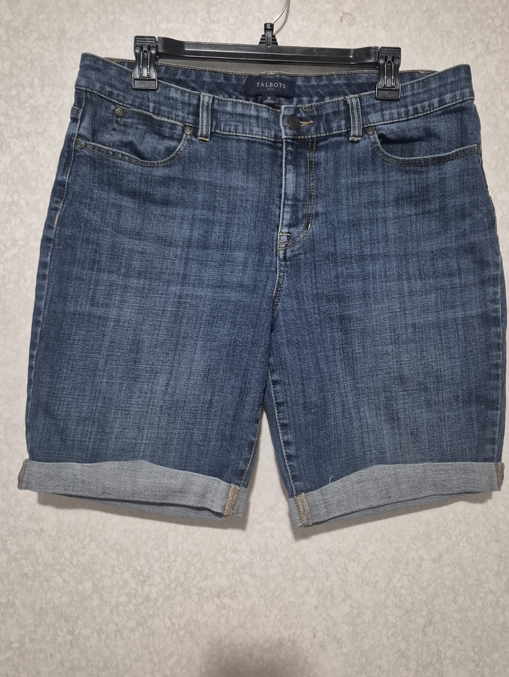 Talbots Dark Wash Denim Cuffed Shorts...size:12